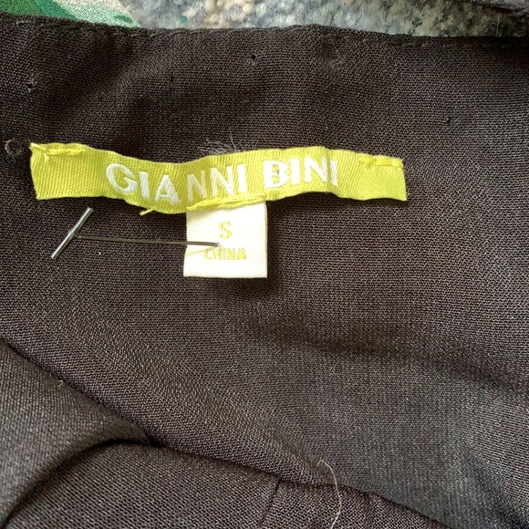 GIANNI BINI fall black green floral jumpsuit S 2 4 - Picture 7 of 7